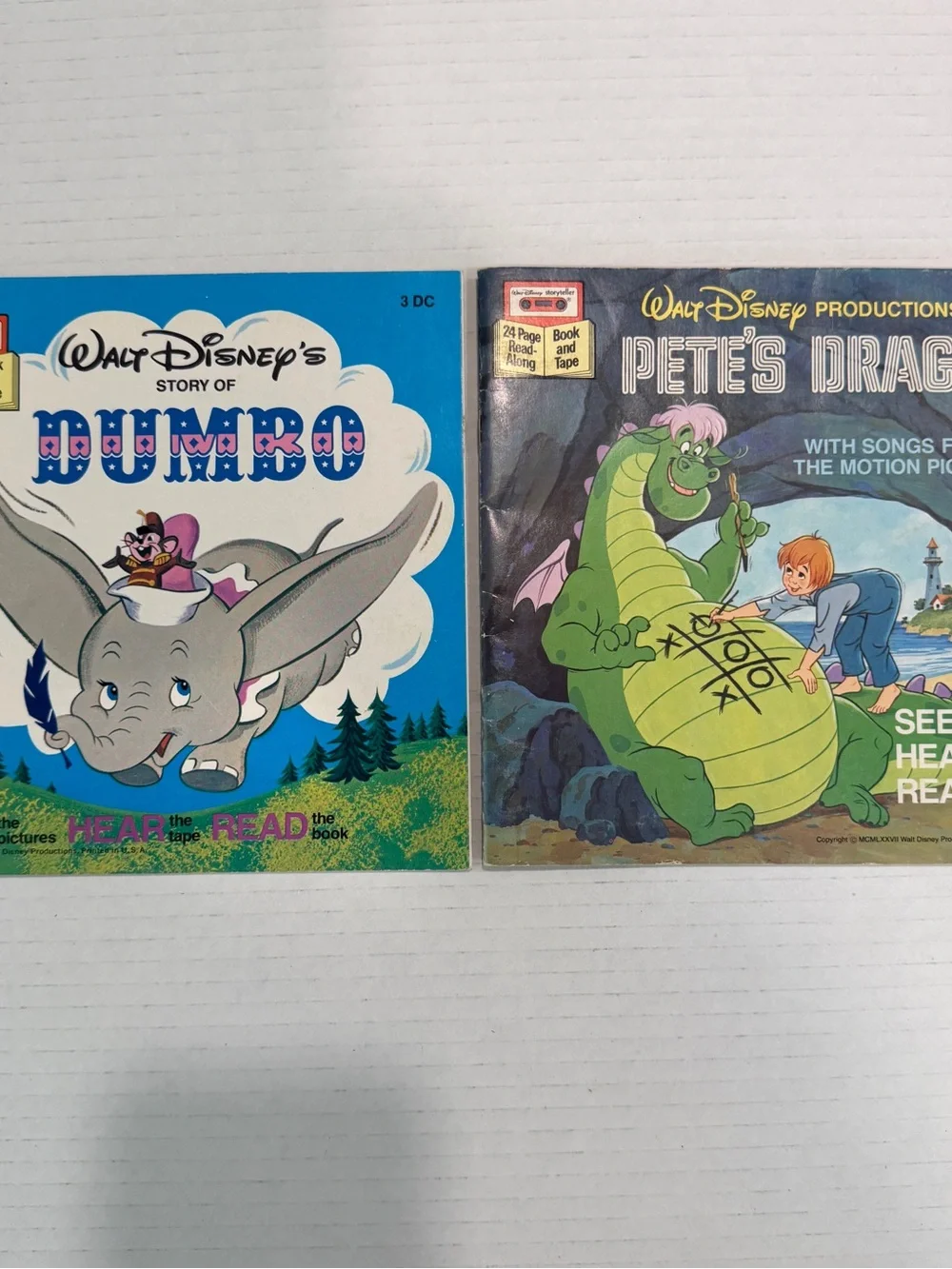 Lot Of (12) Vintage Walt Disney Read Along Books & Tape (BOOKS ONLY NO TAPES)